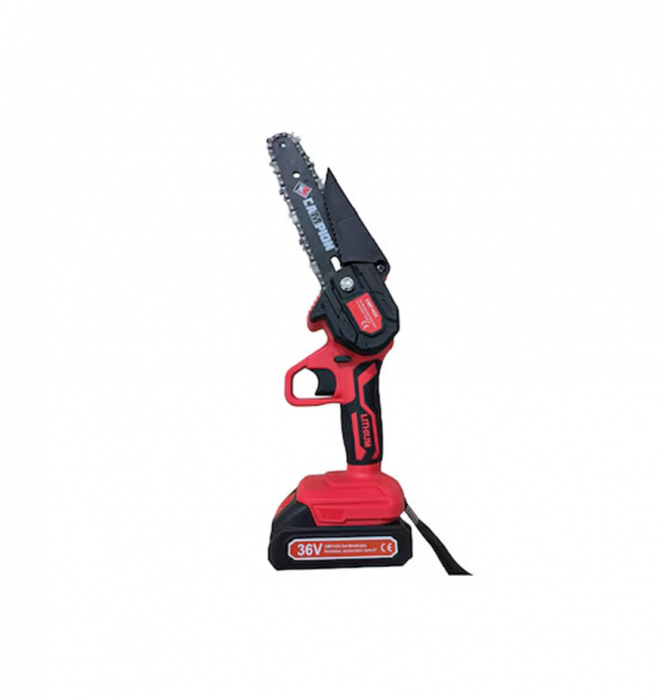 Minifierastrau cu 2 acumulatori Mencoza Campion, 36V/4Ah, Lama 6”, Accesorii incluse [2]