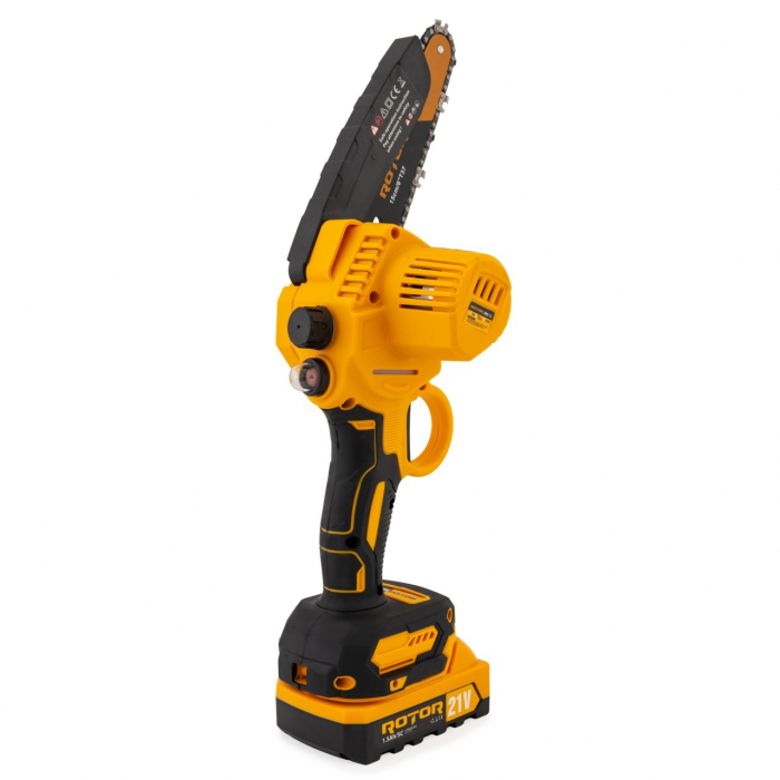 Minifierastrau pe acumulator Rotor, 21V/ 1.5Ah, 4500RPM, 1 Lama 6"+lant/1 Lama 8"+lant [4]