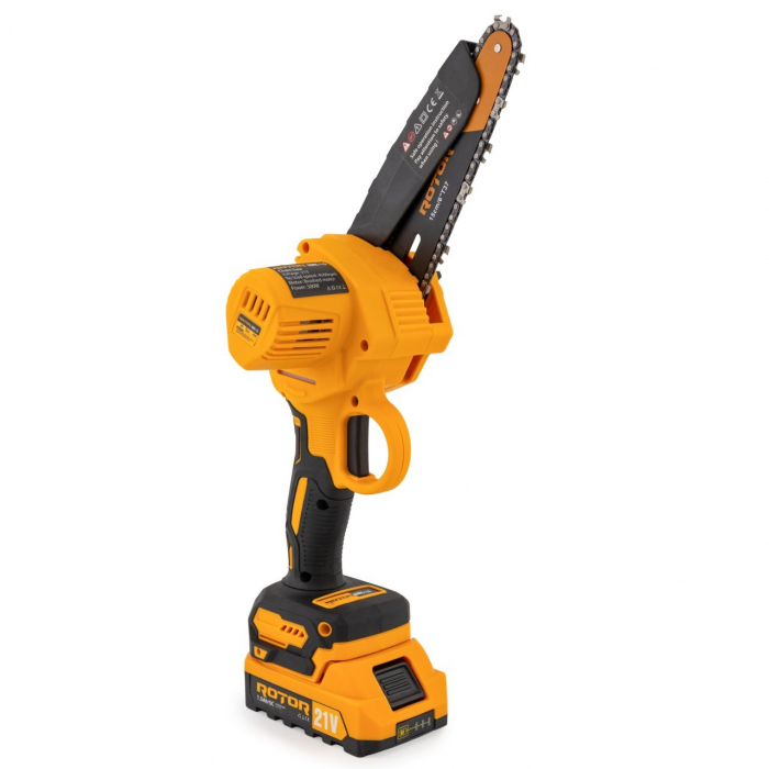 Minifierastrau pe acumulator Rotor, 21V/ 1.5Ah, 4500RPM, 1 Lama 6"+lant/1 Lama 8"+lant [3]