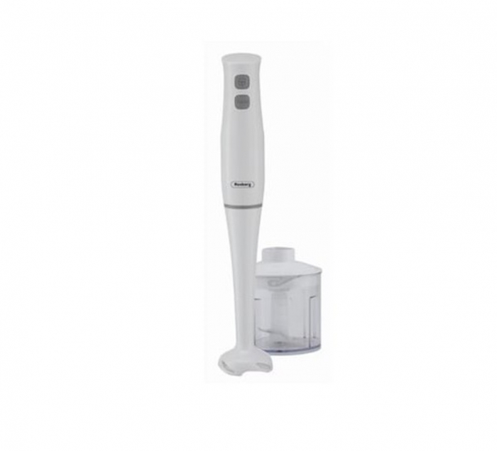 Mixer vertical tip blender cu chopper, Rosberg, 400W, Capacitate tocator 500ml, Lama otel inoxidabil, Alb