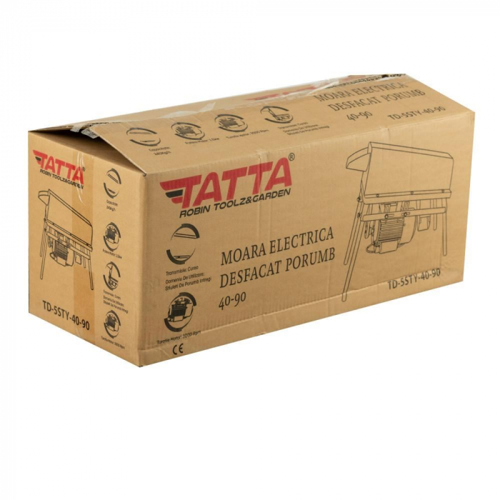 Moara desfacut porumb (batoza) Tatta TD-5STY-40-90, 1.5KW, 240kg/ora Rosu/Albastru [6]