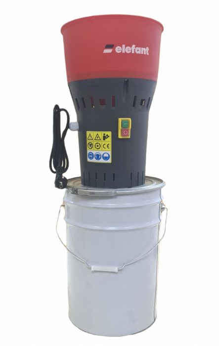 Moara electrica ELEFANT EM25, 1.2kW, 19000RPM, buncar 25L, 4 site incluse (2,4,5,7mm) [2]