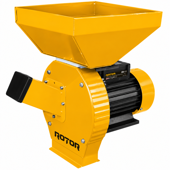 Moara electrica multifunctionala Rotor, 3900W, 2850RPM, Cuva 15L, Productivitate 340Kg h, 4 site incluse