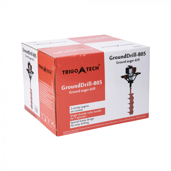 Motoburghiu (foreza) pentru pamant Trigo Tech Micul Fermier GF-1058, 1.5kW, 2timpi, 3000RPM, Fara burghiu inclus [10]