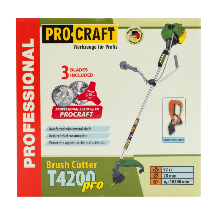 Motocoasa benzina Procraft T4200 Pro, 2 T, 5.6 CP, 9000rpm, 3 sisteme de taiere [8]