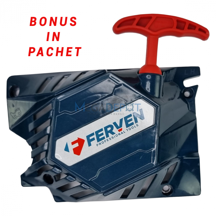 Motofierastrau (drujba) Ferven FE-5800, 4CP/3KW, 58CC, cu demaror de rezerva, Accesorii incluse [5]