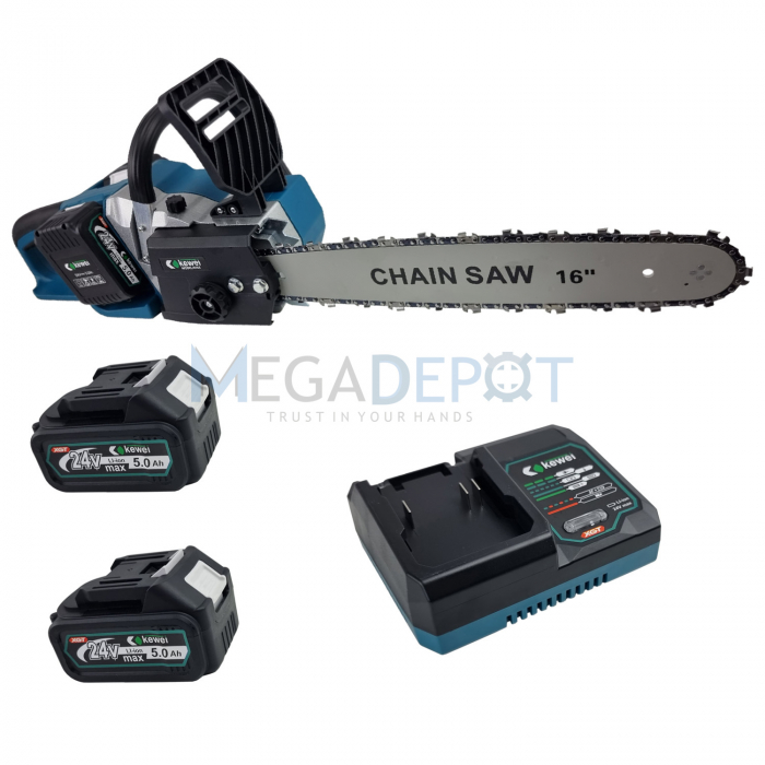Motofierastrau ( drujba) pe acumulatori Kewei XGT Profesional 48V, lama 40 cm, 2 acumulatori si incarcator inclus, 8000rpm [2]
