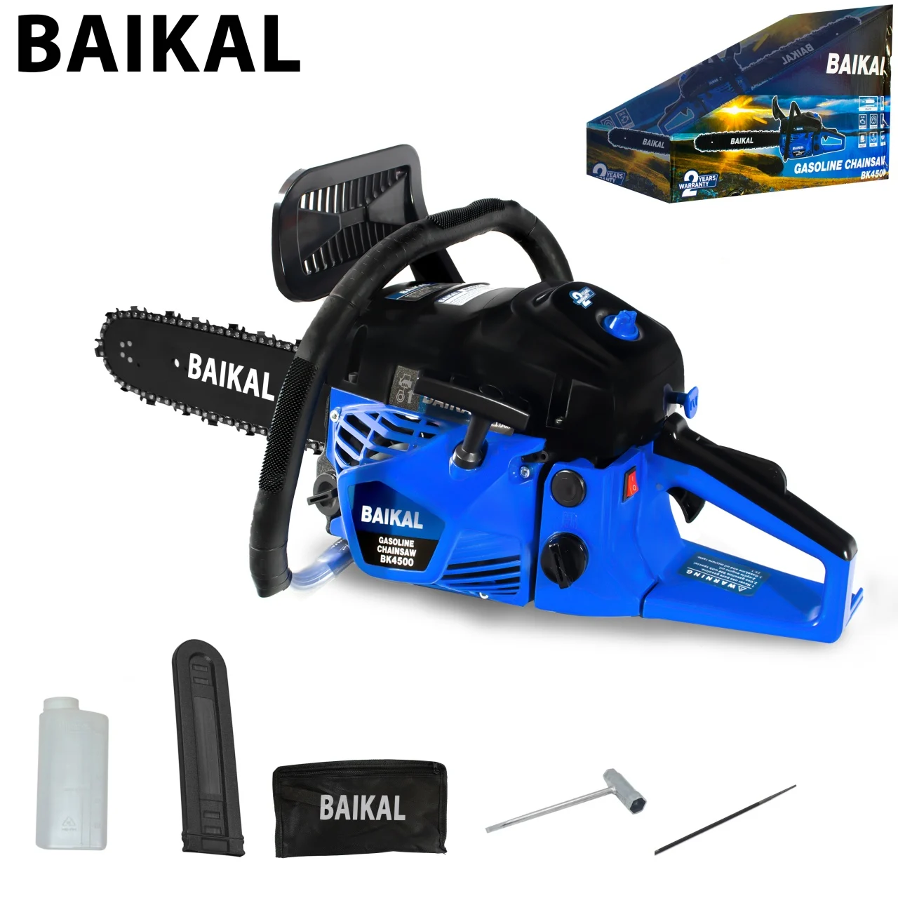 Motofierastrau pe benzina Baikal, 3.9CP, 10500RPM, Lama 40cm, Sistem ungere lant, Accesorii incluse [3]