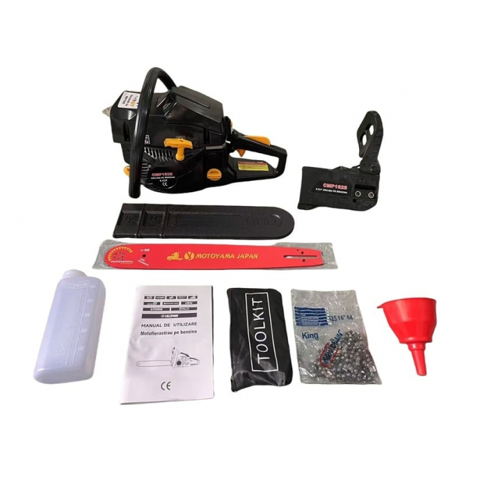 Motofierastrau pe benzina, drujba Motoyama 8.5CP, Lama 40cm, Lant 32 dinti [6]