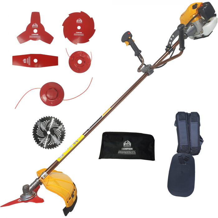 Pachet Motocoasa MOTOYAMA Japan, Cultivator, Prasitoare, Accesoriu tip fierastrau, 7.5CP, toate accesoriile incluse [4]