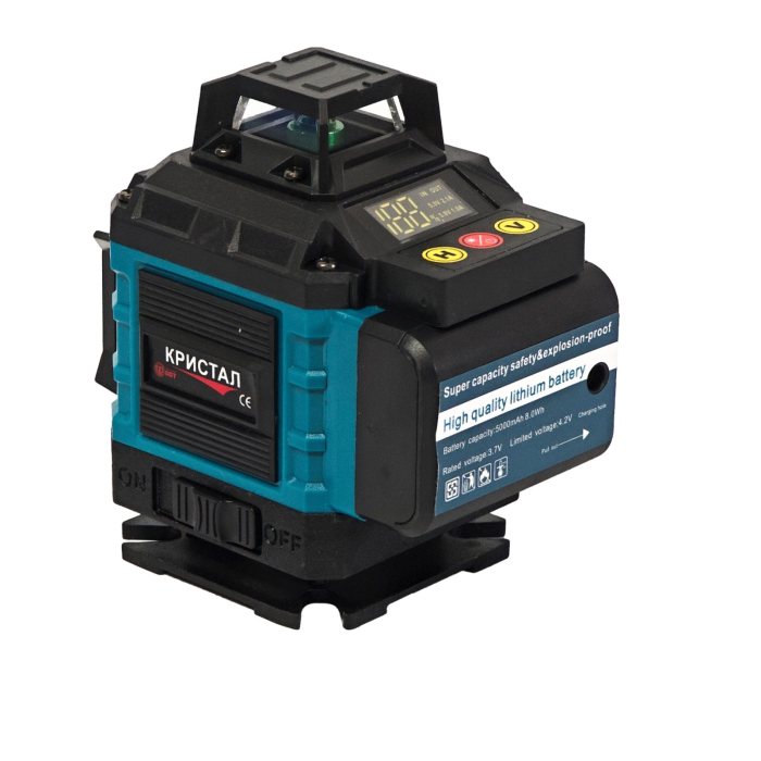 Nivelă laser profesională DDT-KRISTAL 16 linii 4D, verde, cu 2 acumulatori Li-Ion, telecomandă, trepied, suporturi și valiză de transport [4]