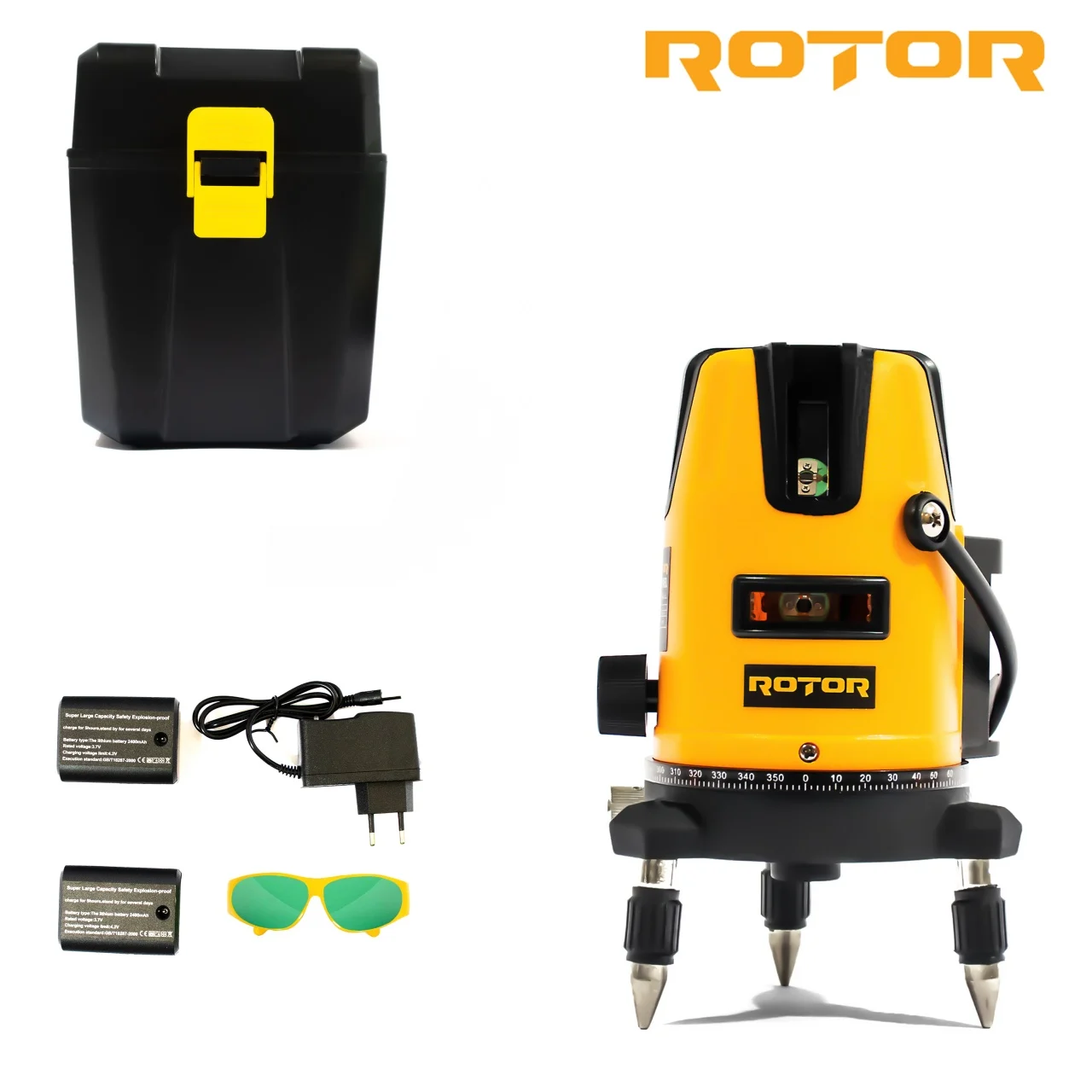 Nivela laser Rotor, 3 linii ±2 mm/5m, 40m, Timp de nivelare ≤ 5s [5]