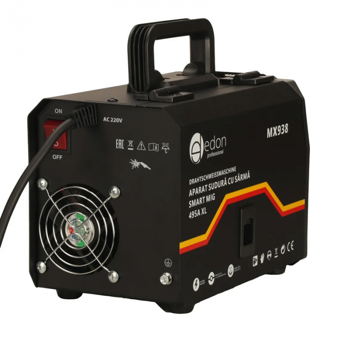 Pachet Aparat de sudura Edon Professional SMART MIG 495A XL, Sudura Smart MIG/MMA/TIG, masca automata, suporti magnetici, suport de masa, sarma flux [5]