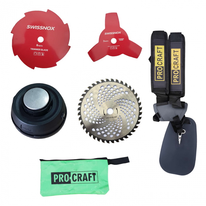 Pachet PROMO: Motocoasa ProCraft 4350, 6CP  + Motofierastrau ProCraft GS-52T, 5.5CP, Accesorii Incluse [4]