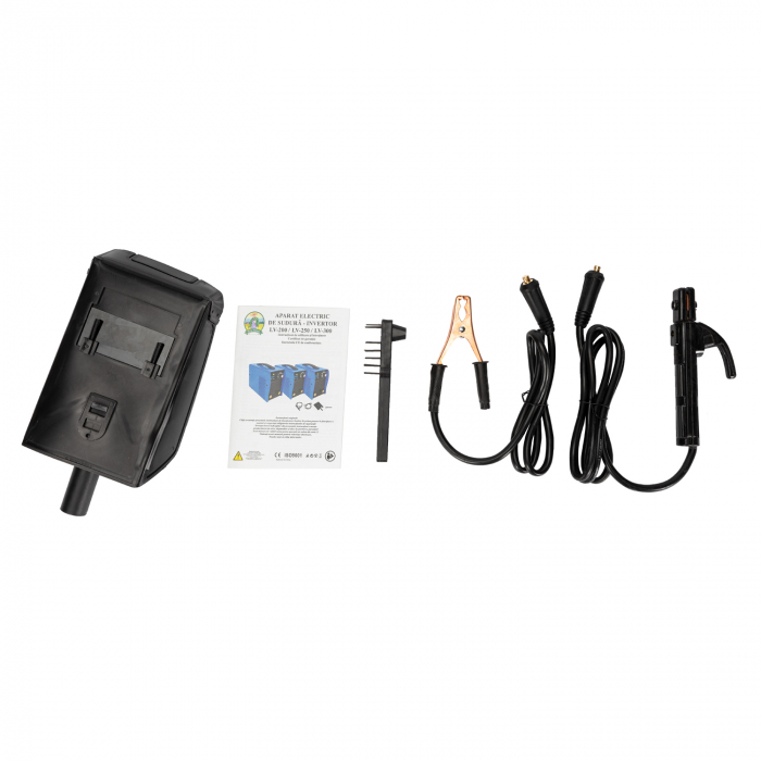 Pachet promotional Aparat de sudura invertor Micul Fermier LV-200, Masca automata, Palmari, Electrozi, 200A, Albastru, Accesorii incluse [11]