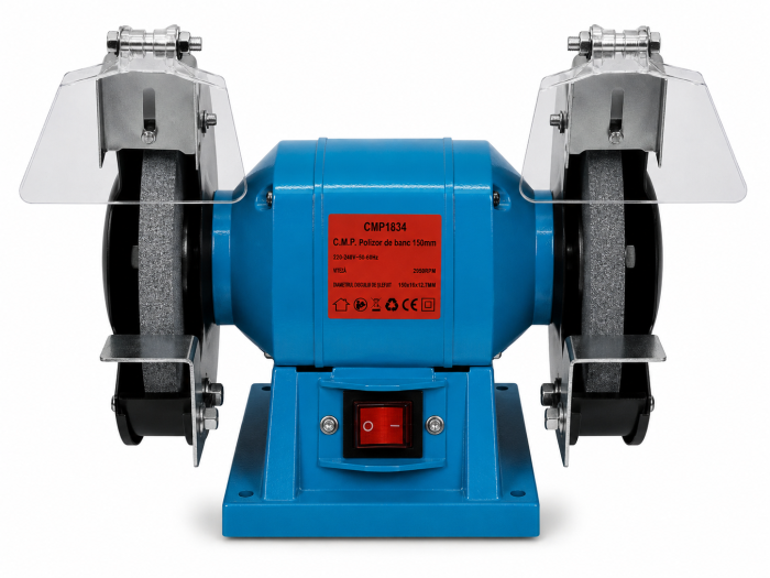 Polizor de banc Uralmash Campion, Diametru 150mm, 2950RPM, Buton On Off