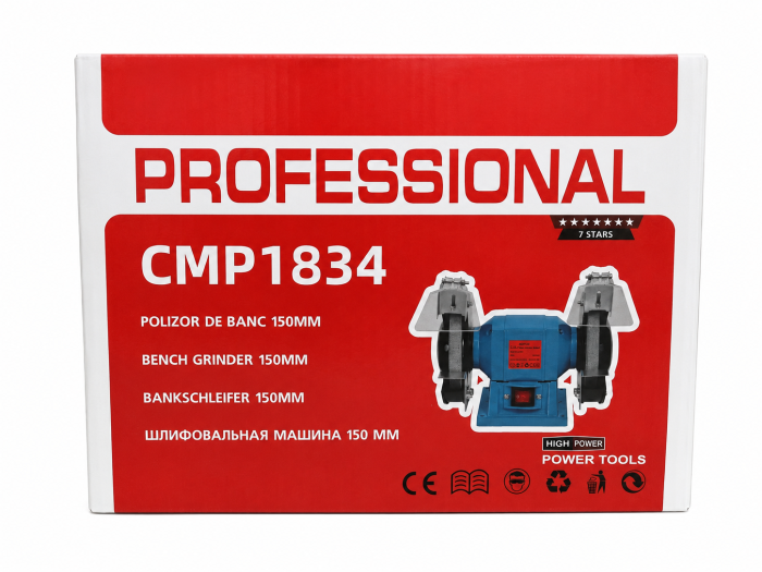 Polizor de banc Uralmash Campion, Diametru 150mm, 2950RPM, Buton On/Off [8]