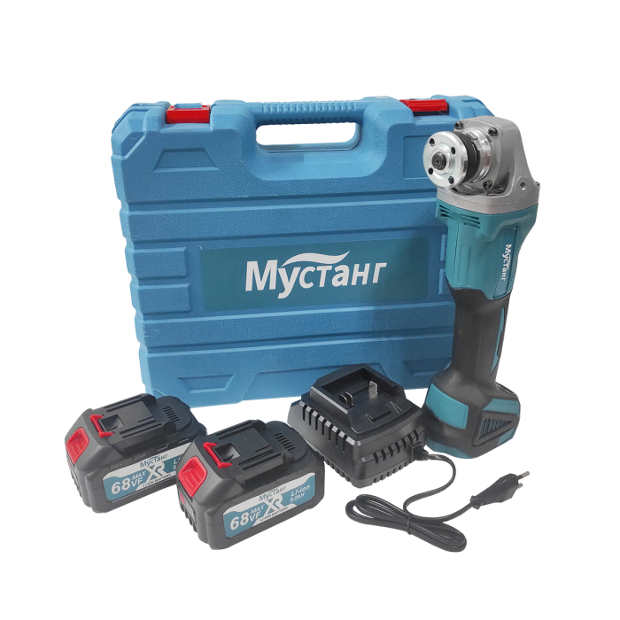 Polizor unghiular cu 2 acumulatori , Mustang , 48 V , 5 Ah , Diametru disc 125 mm , 9000 Rpm [1]