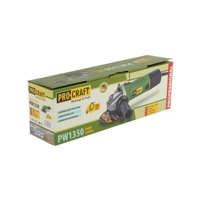 Polizor Unghiular ( Flex),  Procraft PW1350, 1350W, 11000RPM, Diametru disc 125mm [5]