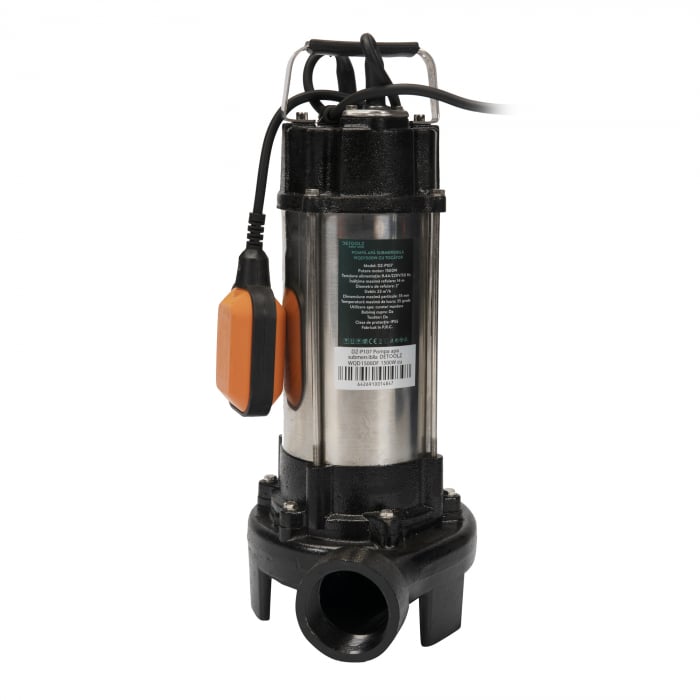 Pompa apa submersibila Detoolz WQD1500DF, 1500W, Adancime 7m, Debit 23 mc ³ h, Inaltime 14m, cu tocator