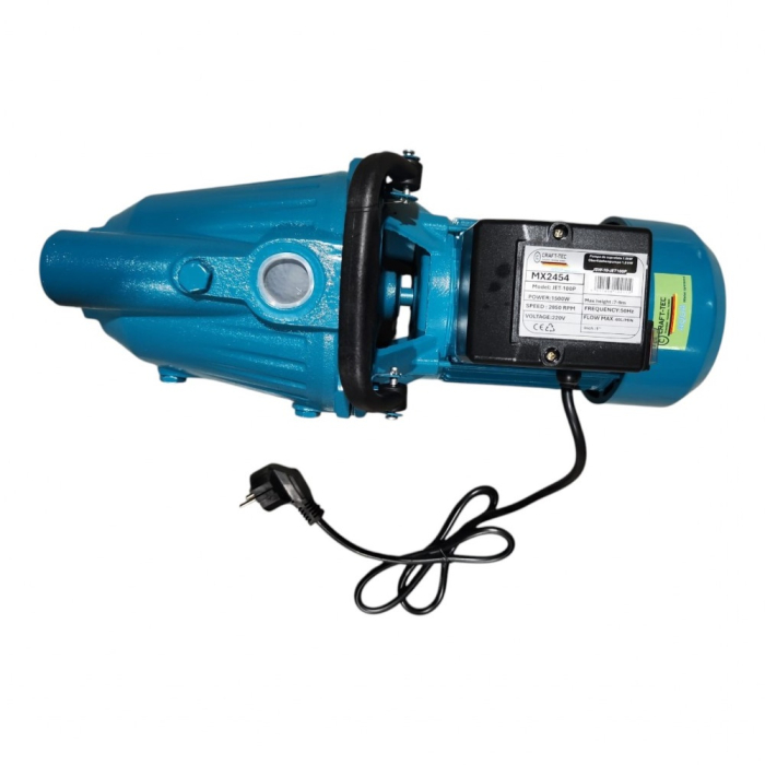 Pompa de apa curata, de suprafata, Craft-Tec Aqua JSW-10-JET100P, 1.5kW, 2850RPM, Debit 60L/min., H50m, Adancime 7-9m, Racord 1", Bobinaj cupru [2]