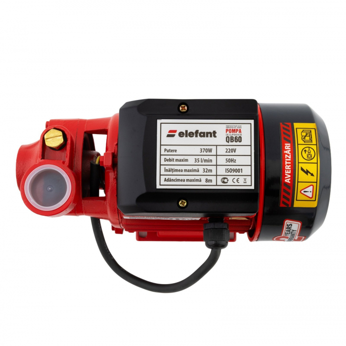 Pompa de apa, ELEFANT QB60, Periferica, 370W, 35L/min., Inaltime 32m, Adancime 8m [5]