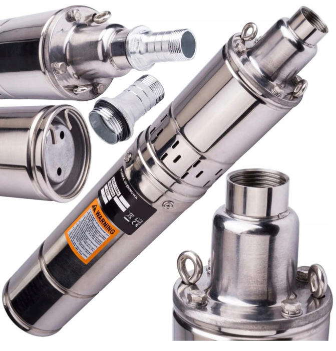 Pompa de apa submersibila, 370-1500W, Racire pe ulei, Bobinaj cupru, Inaltime refulare 160m, Debit 5mc/h, Cablu 20m [3]