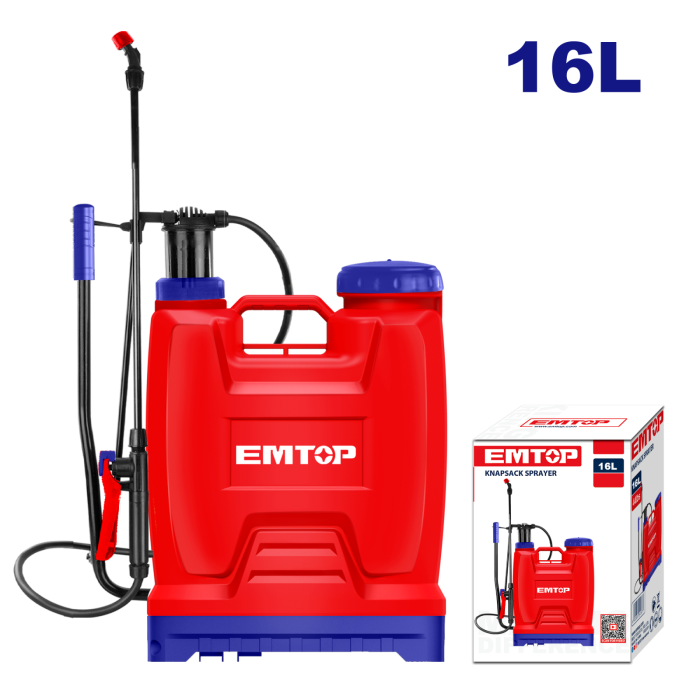 Pompa de stropit 16L, bretele captusite - ESPP41602, EMTOP
