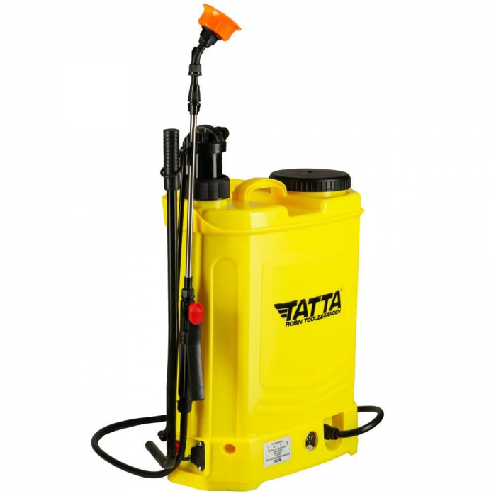 Pompa de stropit 2in1 (manuala/acumulator) Tatta TP-1833AM,  Capacitate 16L, Galbena [3]