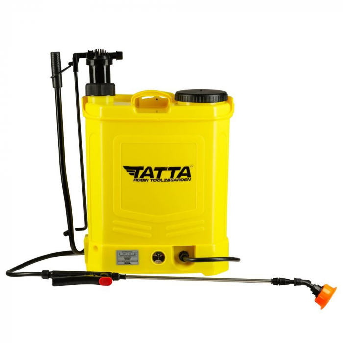 Pompa de stropit 2in1 (manuala/acumulator) Tatta TP-1833AM,  Capacitate 16L, Galbena [2]