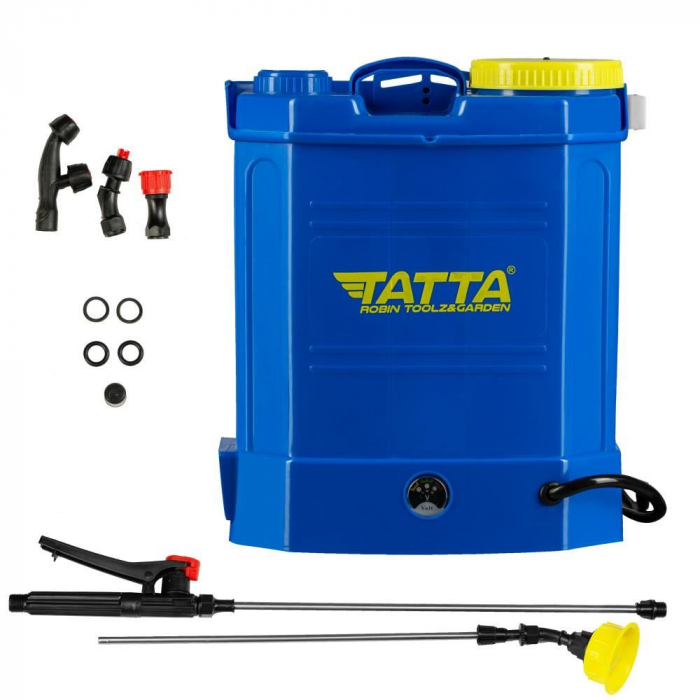 Pompa de stropit cu acumulator Tatta TP-1201A,  Capacitate 12L, Albastra [4]