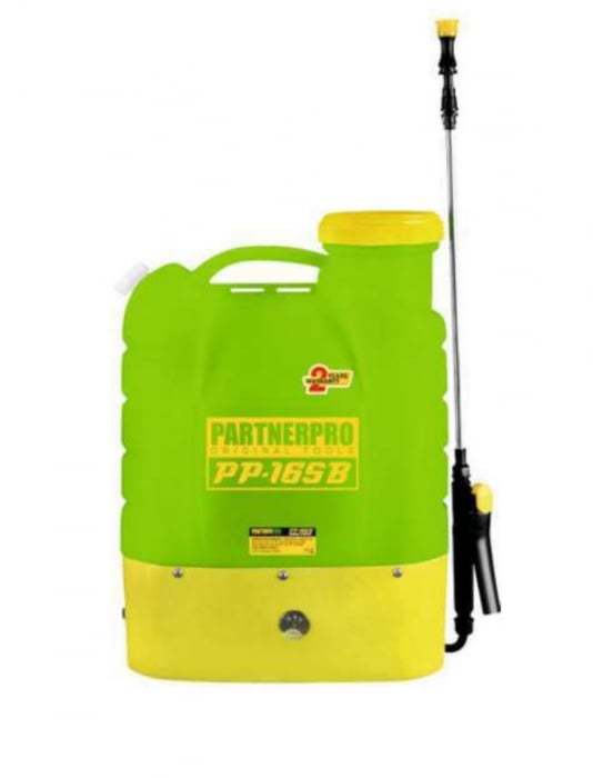 Pompa de stropit PartnerPRO, 12V 8Ah, Capacitate 16L, Debit 2.6L min.