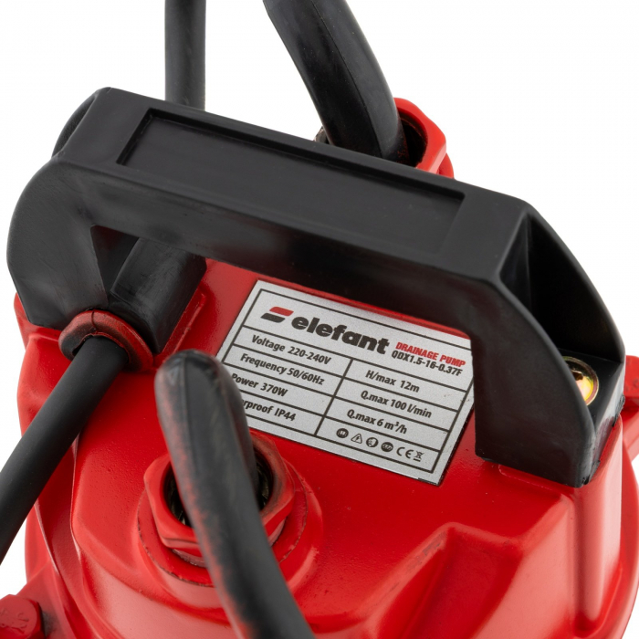 Pompa drenaj Aquatic Elefant QDX1.5-16-0.37F, Plutitor, 370W, 100L/min., Inaltime pompare 12m [5]