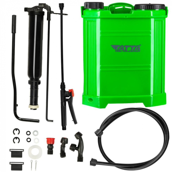 Pompa pentru stropit 20L Tatta TP-20NM, Actionare manuala, Rezervor tip rucsac, Verde [5]