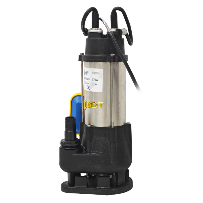 Pompa submersibila cu dublu tocator si plutitor pentru apa murdara,dimensiuni compacte, DDT, V370DF, Inox [5]