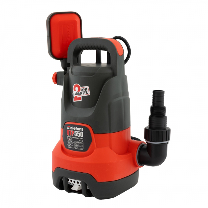 Pompa submersibila pentru apa murdara/curata Elefant QTP550, 550W, Debit 13500L/h, Inaltime max.9m, Adancime 7m [2]