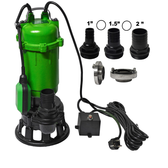 Pompa submersibilă pentru apă murdară DDT Professional WQCD10-10-0.95F, 3100W, 25000 L/h, 10 m cu cutit profesional [7]