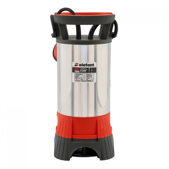 Pompa submersibila pentru apa murdara Elefant QDP1100S, 1100W, Debit 10500L h, Inaltime max.6.5m, Cablu 7m