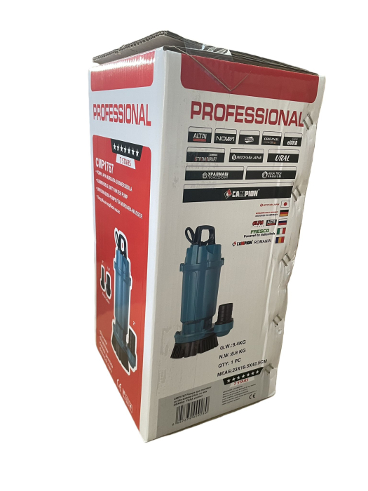 Pompa submersibila pt. apa murdara Aqua Tech Premium QDX10-35-1.1, 1.1kW, H35m, 10m³/h, 2860RPM, Racord 2", Reductii 1 si 1.5" incluse, 7.5m cablu [3]