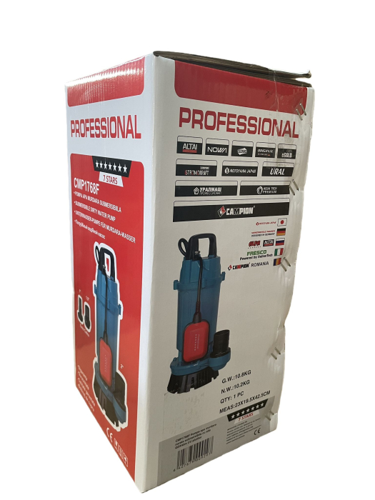 Pompa submersibila pt. apa murdara cu plutitor Aqua Tech Premium QDX30-45-1.5F, 1.5kW, H45m, 30m³/h, 2860RPM, Racord 2", Reductii 1 si 1.5" incluse, 7.5m cablu [2]