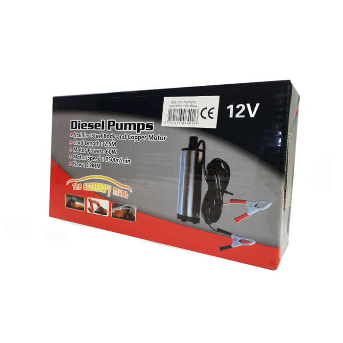 Pompa transfer lichide (motorina/ulei ) Mencoza Lider 12V, 60W [4]