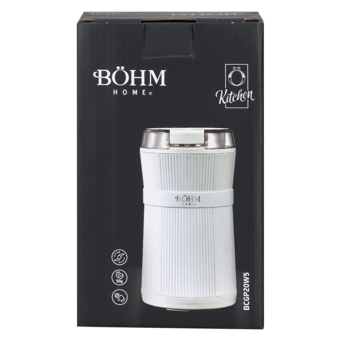 Rasnita de cafea electrica BOHM Home BCGP20W5, 200 W, capacitate 50 g, 2 lame din otel inoxidabil [9]