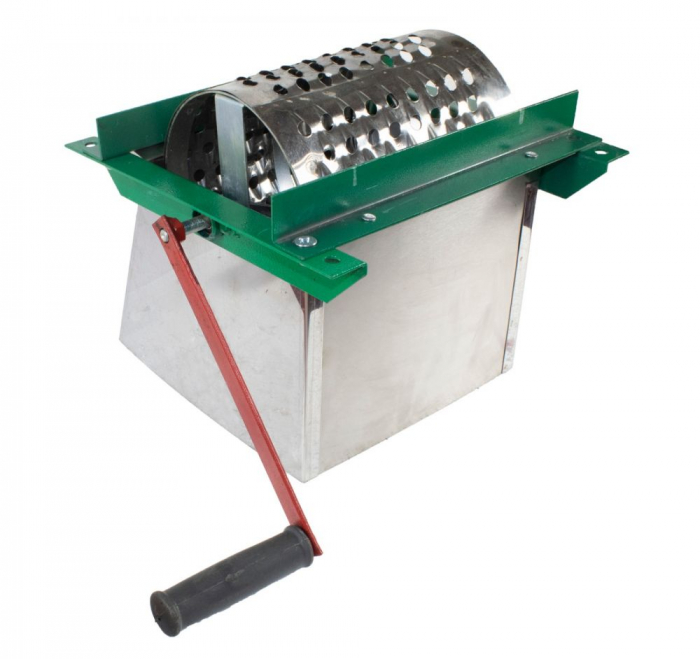 Razatoare fructe Koza-Nova MINI, Inox, cu tambur, manuala,  >5kg la 60 rotatii, Cuva 6L, 250x250mm [5]