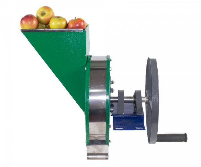 Razatoare fructe Vinita, manuala + fulie atasare motor, Cuva inox, >14kg la 60 rotatii, Capacitate 5Kg [2]