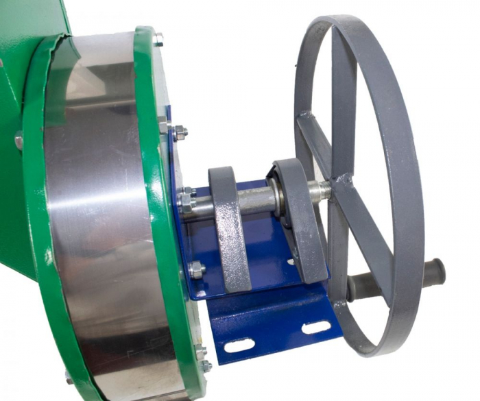 Razatoare fructe Vinita, manuala + fulie atasare motor, Cuva inox, >14kg la 60 rotatii, Capacitate 5Kg [3]