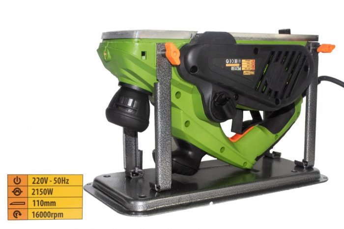 Rindea Electrica cu masa Procraft PE2150, 1.3kW/ 1300W, 16000 rpm, 2 cutite + sac colectare [6]