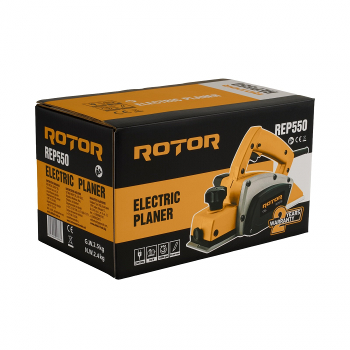 Rindea electrica Rotor, 550W, 1500RPM, Latime rindeluire 82mm, Adancime max. rindeluire 1mm [9]