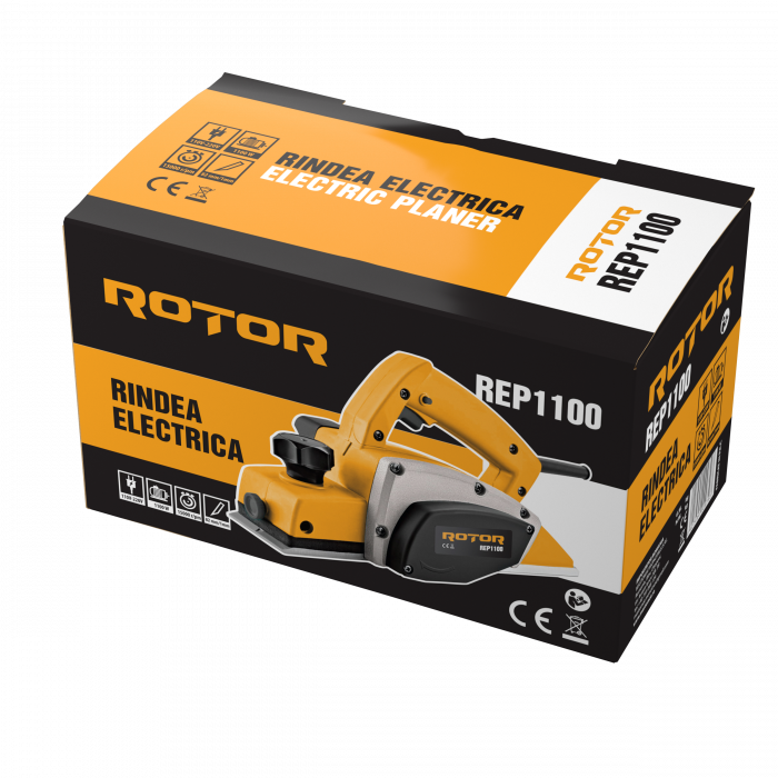 Rindea electrica Rotor REP1100, 1100W, 1500RPM, Latime lucru 82mm, Adancime aschiere 1mm [2]