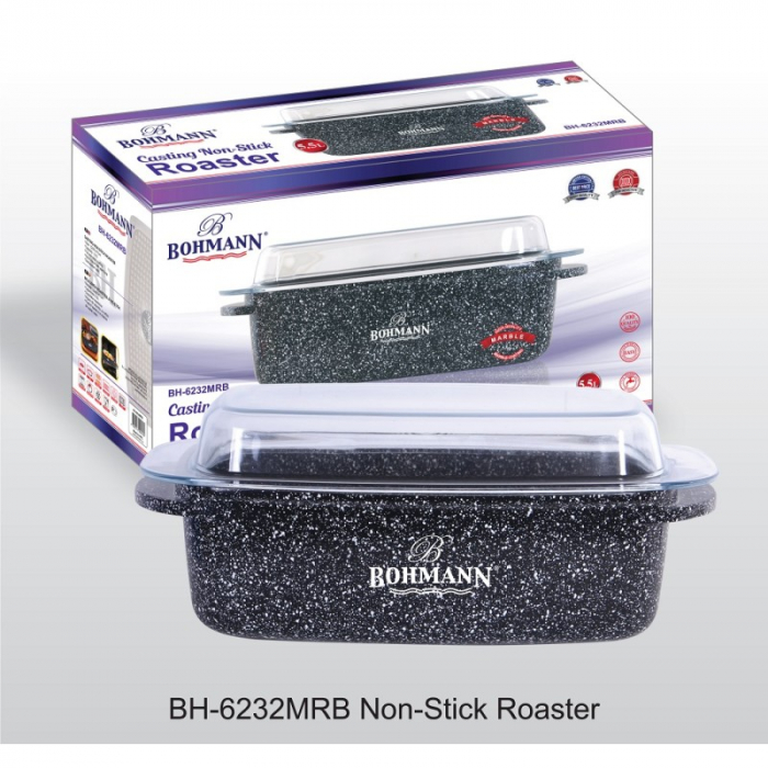 Roaster dreptunghiular Bohmann BH6232MRB, 5.5L, 32x21cm, Negru [4]