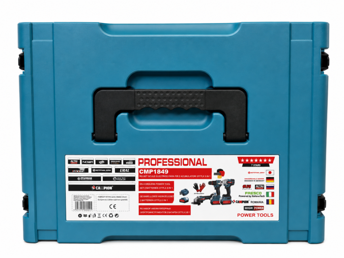 Set 3 in 1 Altai Campion PRO – Polizor Unghiular, Masina de Impact si Autofiletanta Brushless, 2 Acumulatori 48V / 6Ah, Incarcator, Cutie de Transport si Depozitare [11]